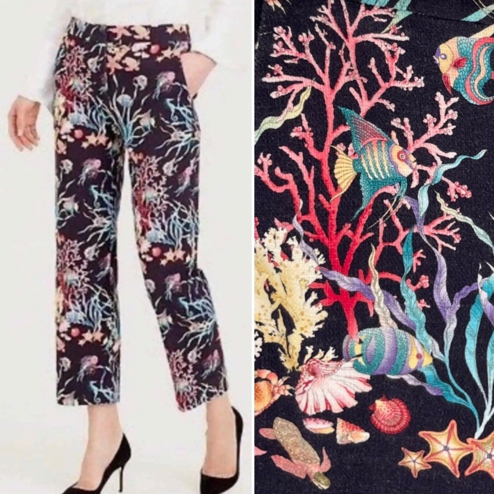 J. Crew cropped lined pants size 4 seascape